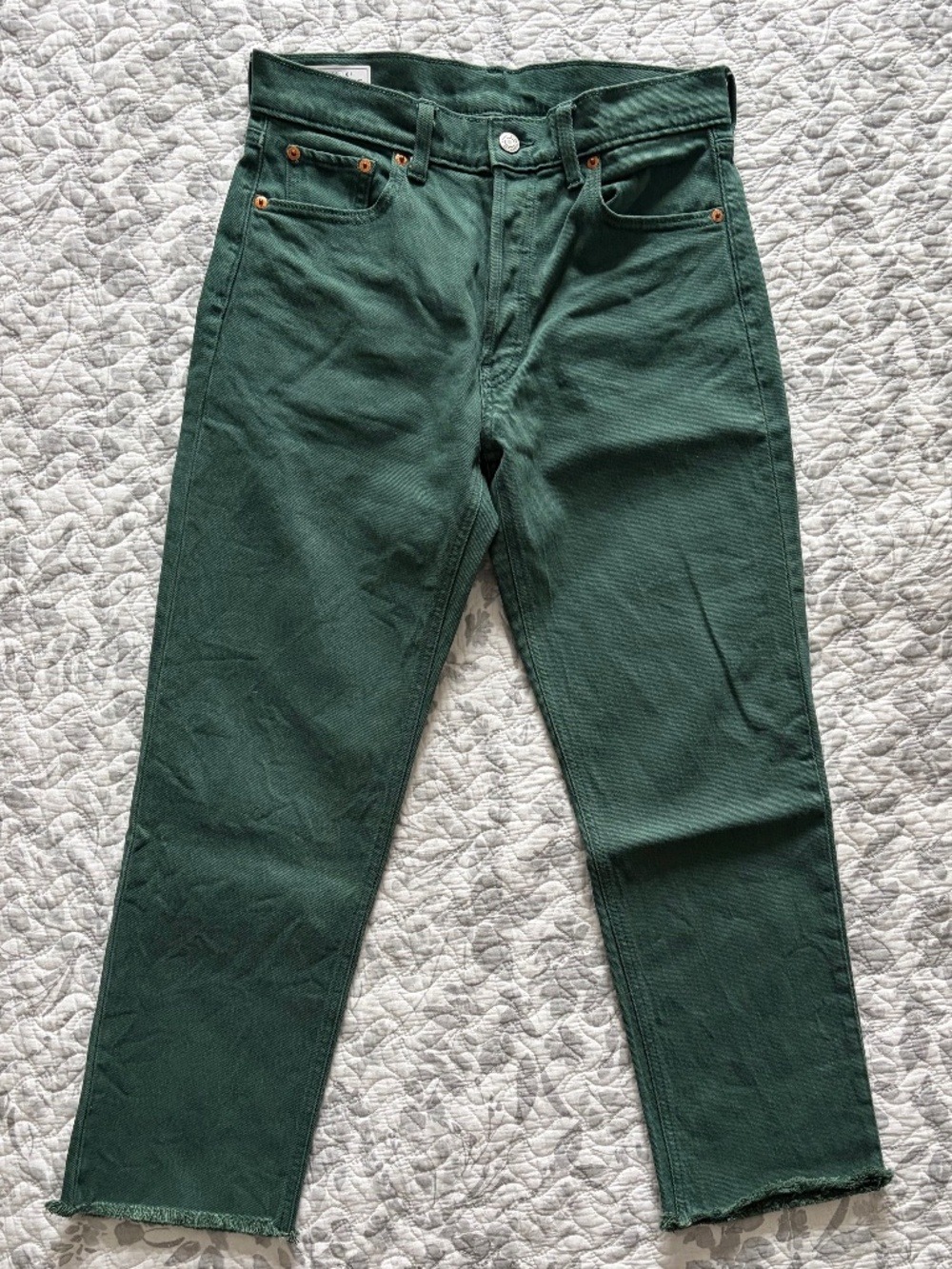 NWOT GAP Women’s High Rise Cheeky Straight Jeans in Hunter Green Size 28/6 Short - Picture 5 of 9